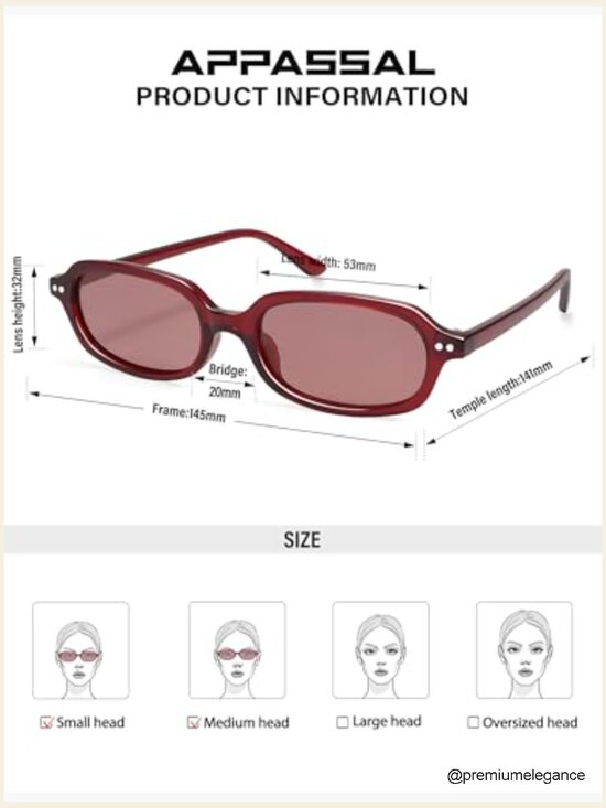 Retro Small Narrow Rectangle Sunglasses Unisex UV400